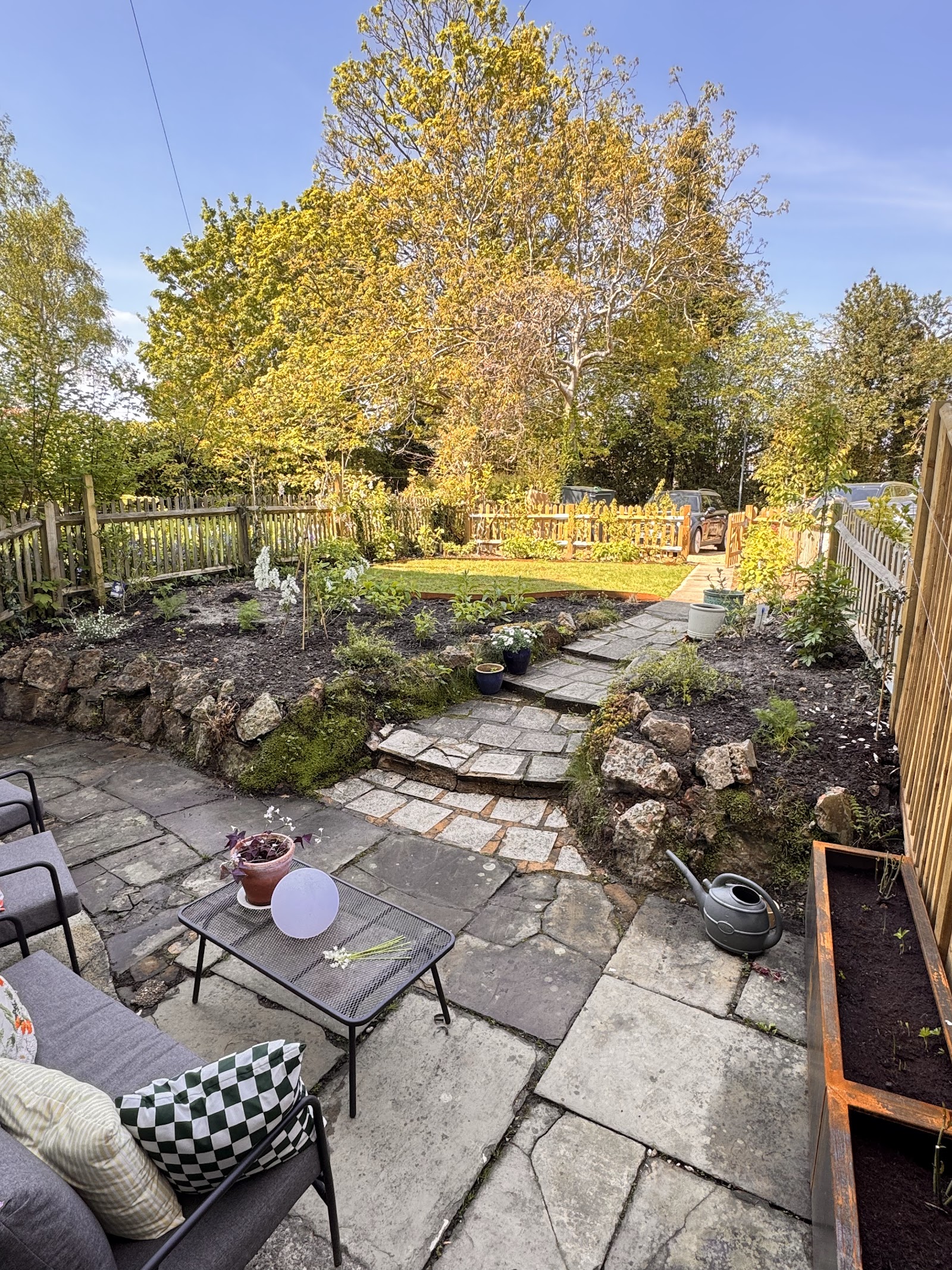 A whole garden, rebuilt on time